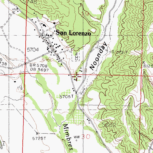 Topographic Map of 00045 Water Well, NM