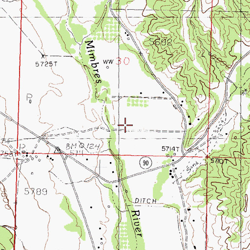 Topographic Map of 01036 Water Well, NM