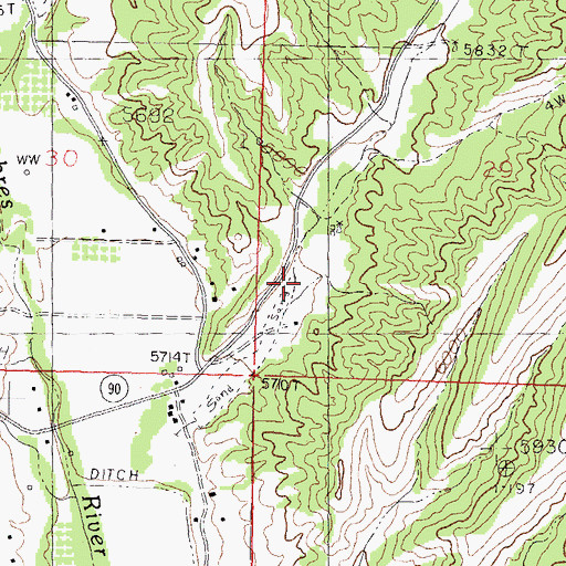 Topographic Map of 00042 Water Well, NM