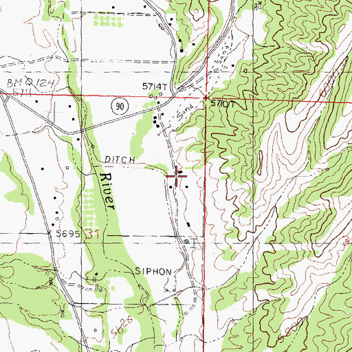 Topographic Map of 00056 Water Well, NM