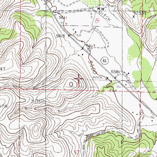 Topographic Map of 10020 Water Well, NM