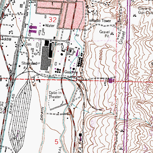 Topographic Map of San Jose 5 Water Well, NM