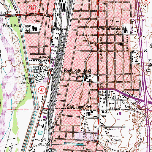 Topographic Map of Inglesia Congregational Unida, NM