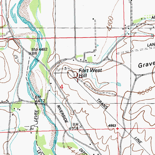 Topographic Map of Fort West (historical), NM