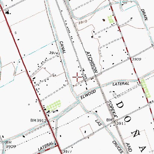 Topographic Map of San Ysidro, NM