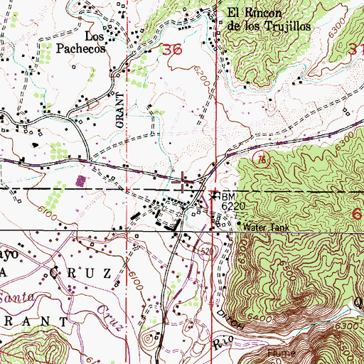 Topographic Map of Smith Memorial Presbyterian Church, NM