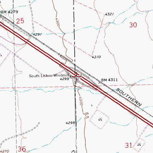 Topographic Map of Muir, NM