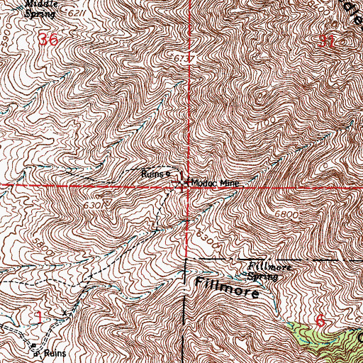Topographic Map of Modoc (historical), NM