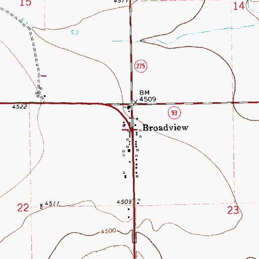 Topographic Map of Church of the Nazarene, NM