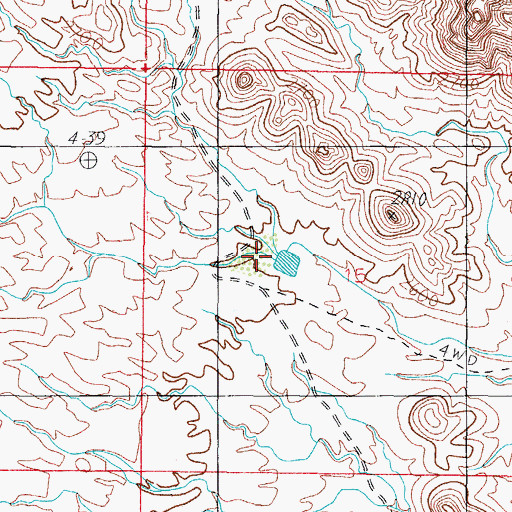 Topographic Map of Paradise Well, AZ