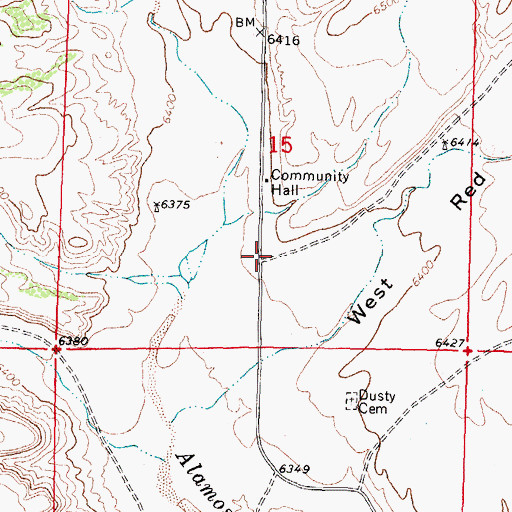Topographic Map of Dusty (historical), NM