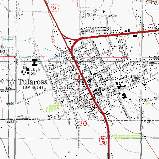 Topographic Map of The Gospel Tabernacle, NM