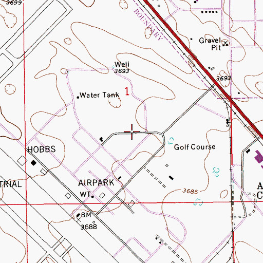 Topographic Map of Harry McAdams State Park, NM