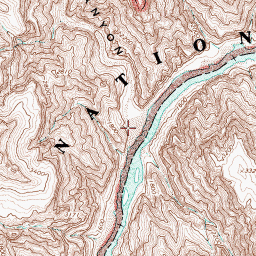 Topographic Map of Parashant Canyon, AZ