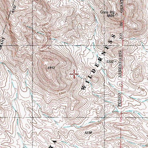 Topographic Map of Chupadera Wilderness, NM
