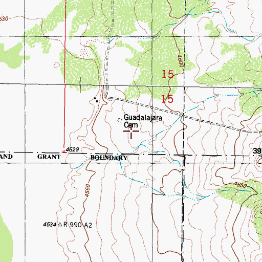 Topographic Map of Table Mountain Tank, NM