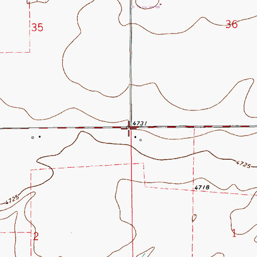 Topographic Map of Ford Post Office (historical), NM