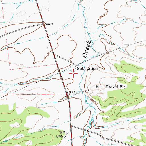 Topographic Map of Angel Fire Community Church, NM