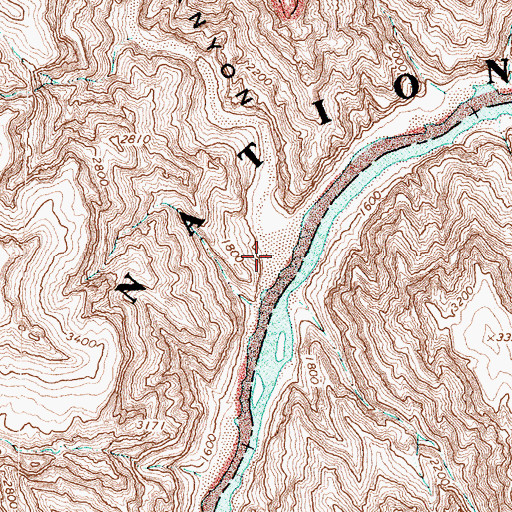 Topographic Map of Parashant Wash, AZ