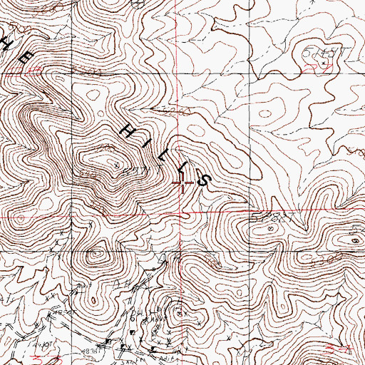 Topographic Map of Apache Hills, NM
