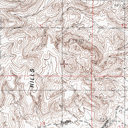 Topographic Map of Cedar Hills, NM