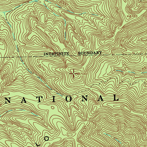 Topographic Map of Diablo Range, NM