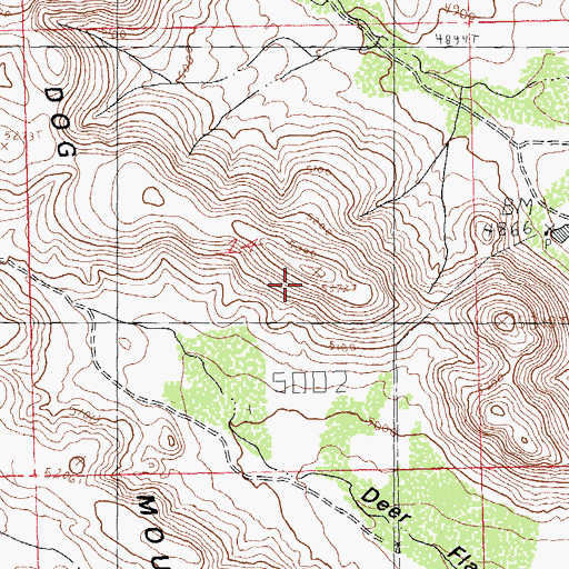Topographic Map of Dog Mountains, NM