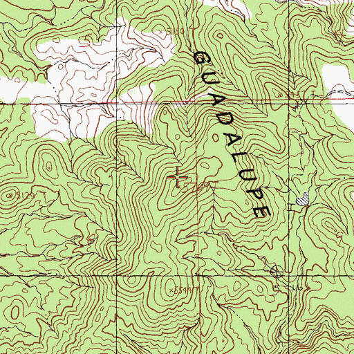 Topographic Map of Guadalupe Mountains, NM