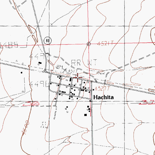 Topographic Map of Hachita, NM