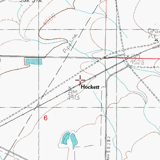 Topographic Map of Hockett, NM