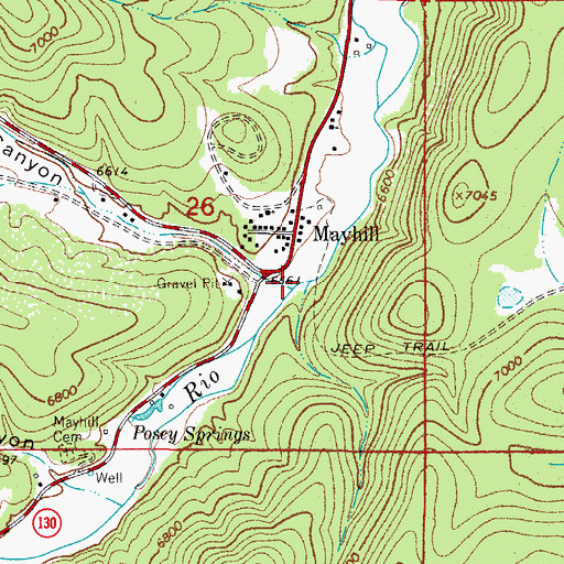Topographic Map of James Canyon, NM