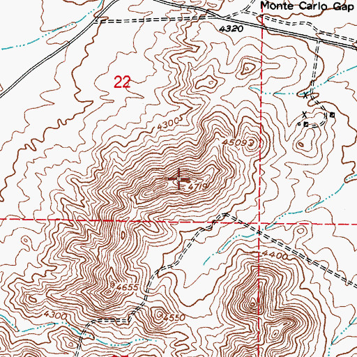 Topographic Map of Jarilla Mountains, NM