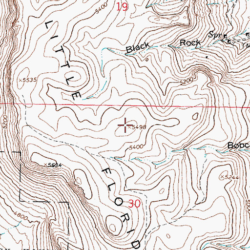 Topographic Map of Little Florida Mountains, NM