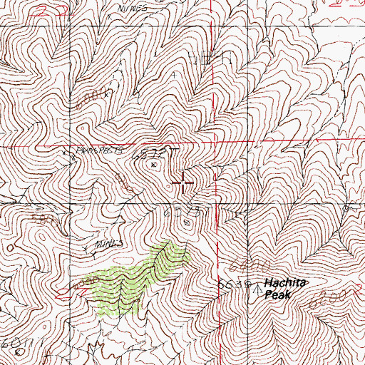 Topographic Map of Little Hatchet Mountains, NM