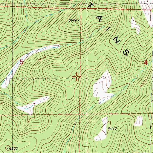 Topographic Map of Luera Mountains, NM