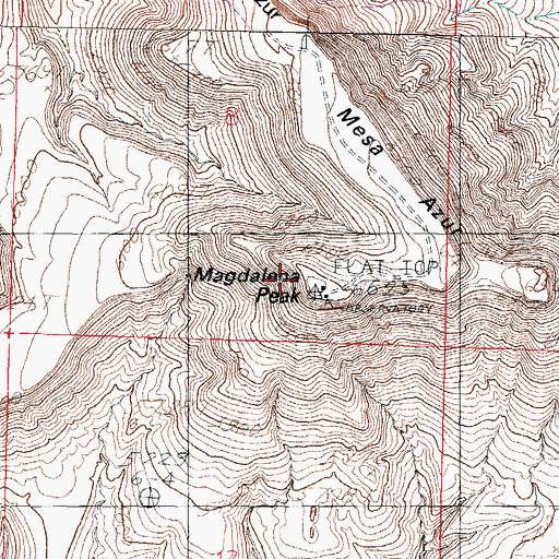 Topographic Map of Magdalena Peak, NM