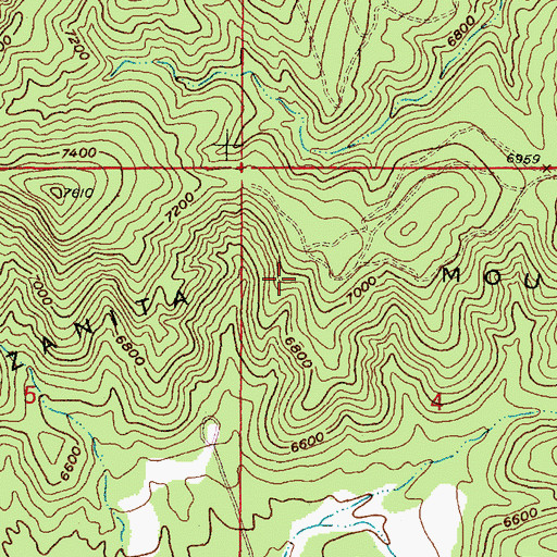 Topographic Map of Manzanita Mountains, NM