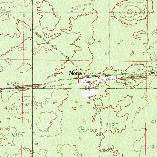 Topographic Map of Noria, NM