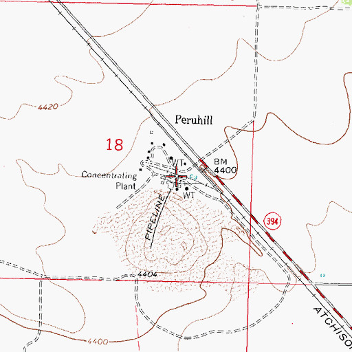 Topographic Map of Peruhill, NM