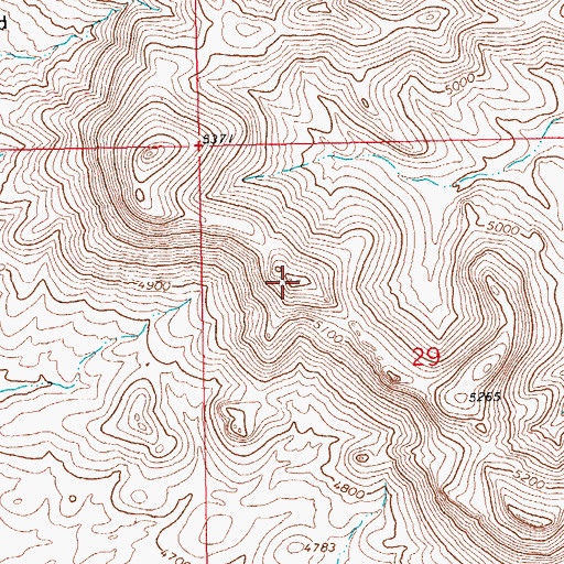 Topographic Map of Pyramid Mountains, NM