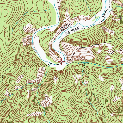 Topographic Map of Sapillo Creek, NM