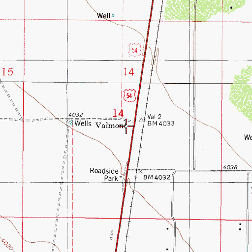 Topographic Map of Valmont, NM