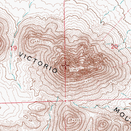 Topographic Map of Victorio Mountains, NM