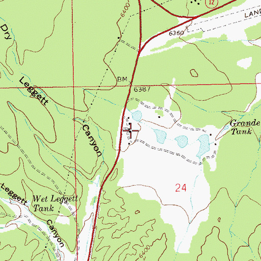 Topographic Map of Rancho Grande Estates, NM