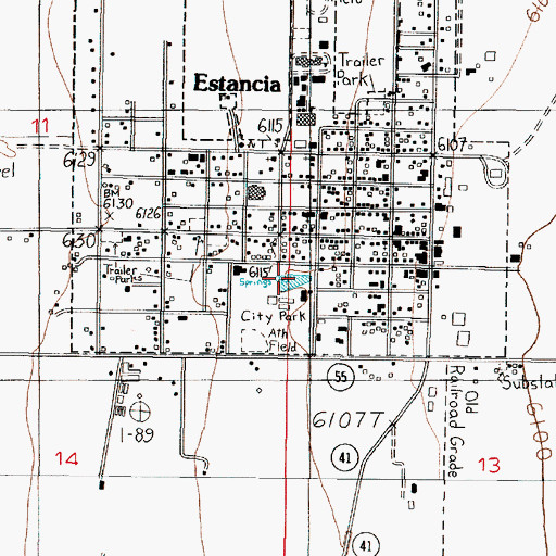 Topographic Map of Estancia Park Lake, NM
