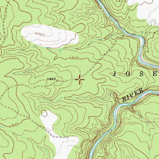 Topographic Map of Santa Rosa Lake State Park, NM