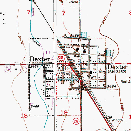 Topographic Map of Primera Iglesia Bautista, NM