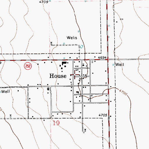 Topographic Map of First Baptist Church, NM