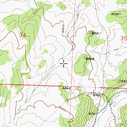 Topographic Map of Hope Mine, NM