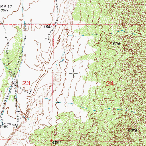 Topographic Map of Southwestern Mine, NM